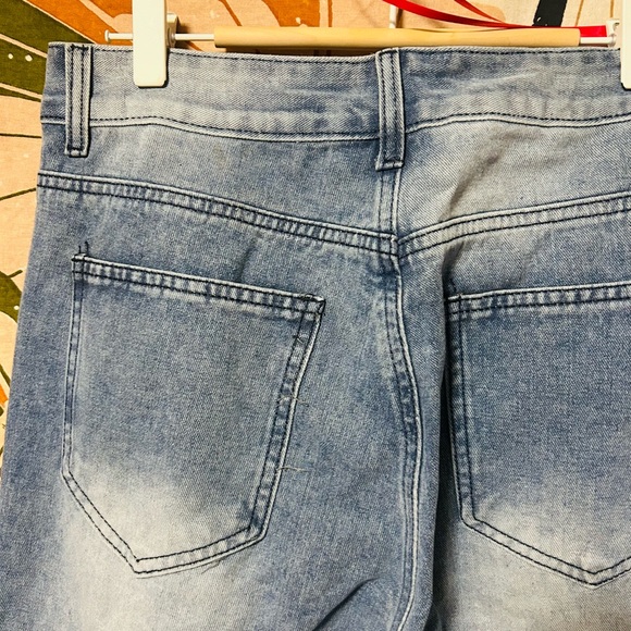 Studded Distressed Blue Jeans - Picture 4 of 5